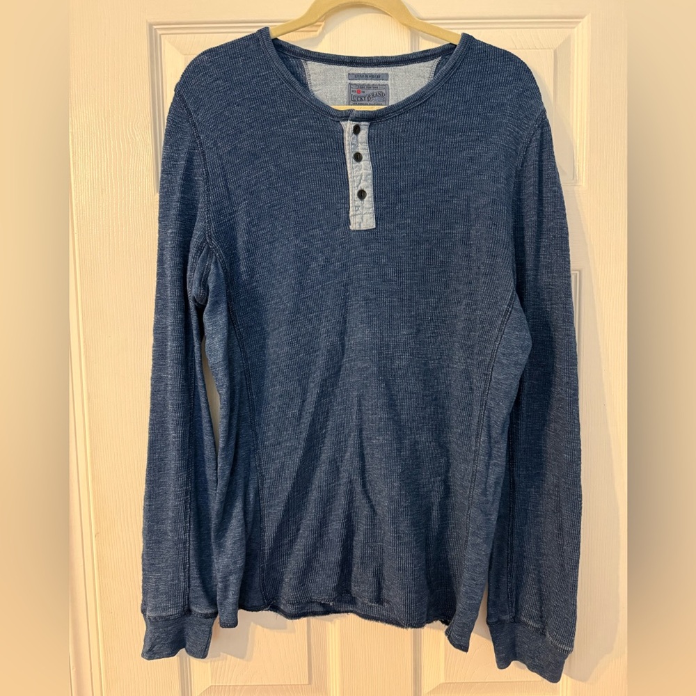 Lucky Brand Indigo Henley Shirt